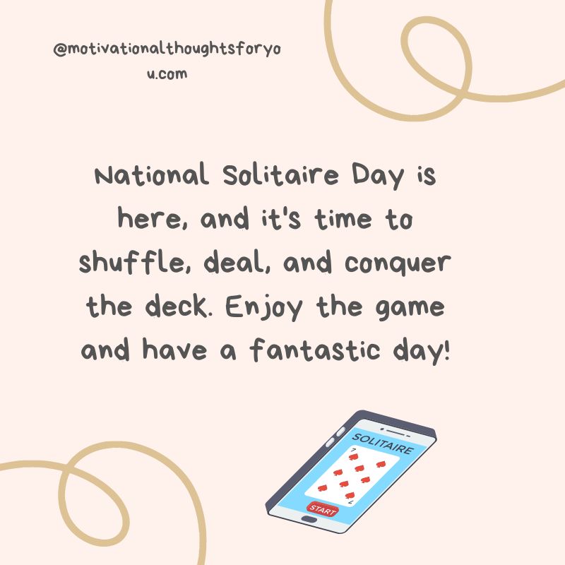 30 National Solitaire Day Messages