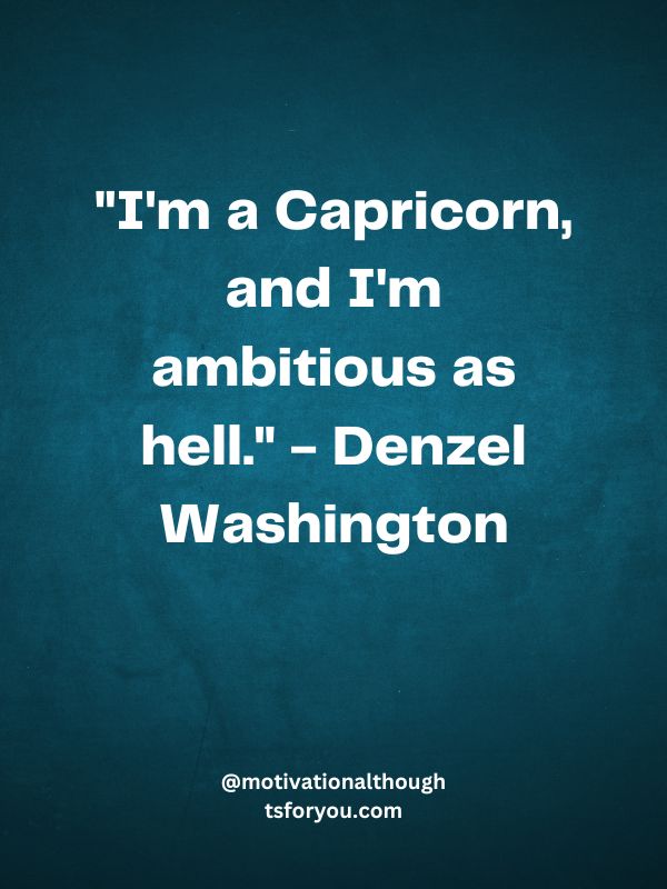 Capricorn Quotes about Ambition and Success