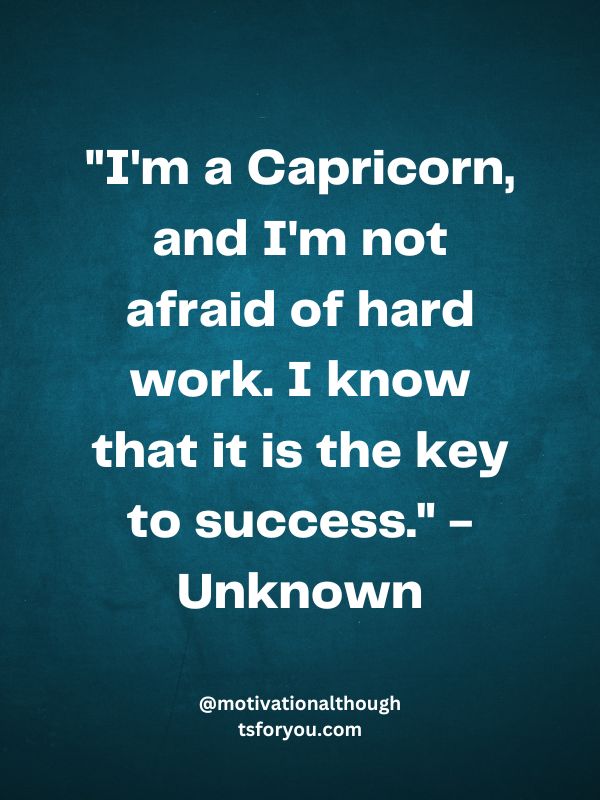 Capricorn Quotes about Hard Work and Discipline