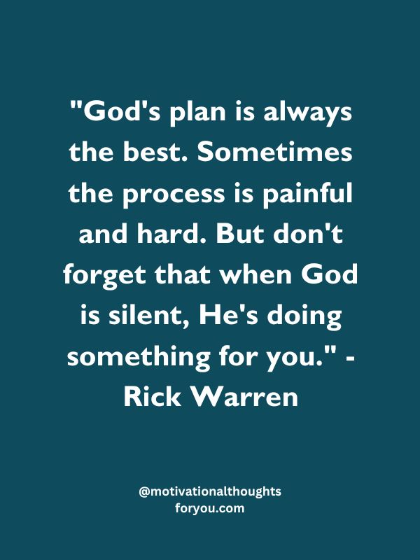Gods Plan Quotes On Trust and Surrender